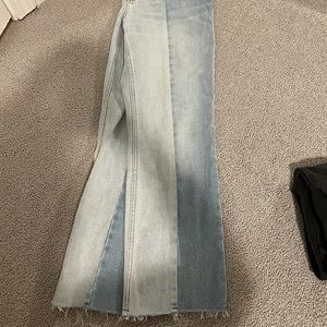 Two tone Abercrombie ankle straight ultra high rise